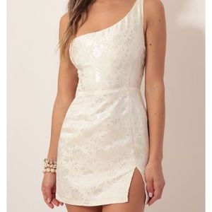 Satin Shoulder Dress